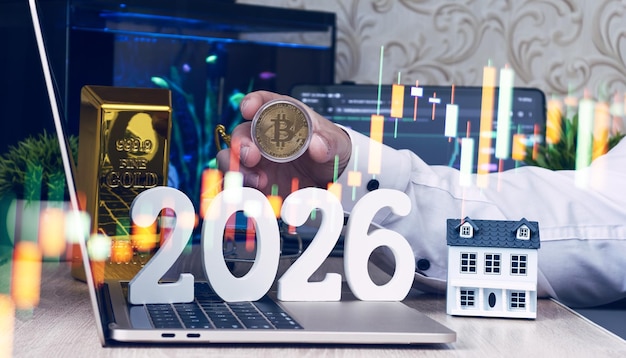 future-investment-concept-2026-with-bitcoin-gold-bar-house-model-stock-charts-symbolizing-market-trends-opportunities_372999-53053